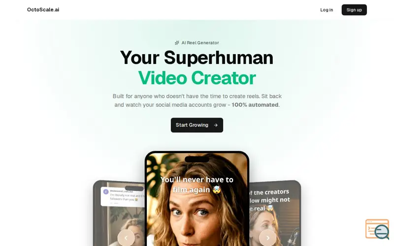 Screenshot of OctoScale AI Reel Generator