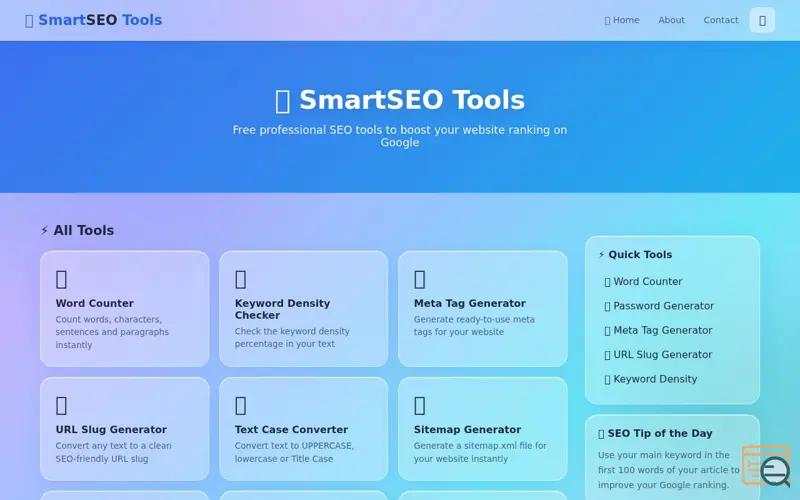 Screenshot of SmartSEO Tools