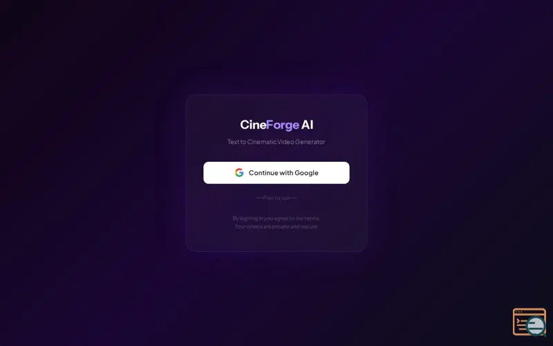 Screenshot of CineForge AI
