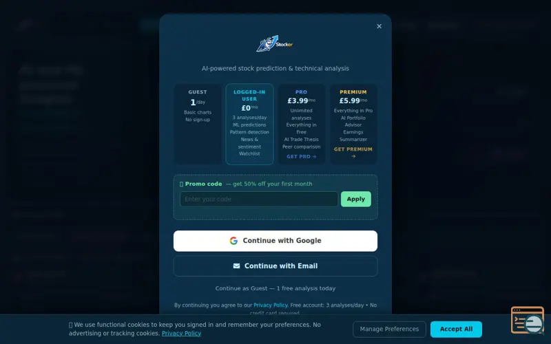 Screenshot of Stocker