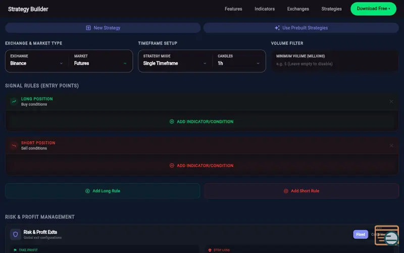 Screenshot of BitLogic: Crypto Screener
