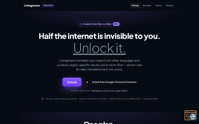 Screenshot of Livingstone
