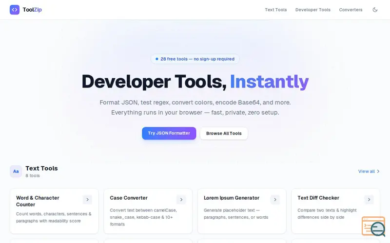 Screenshot of ToolZip