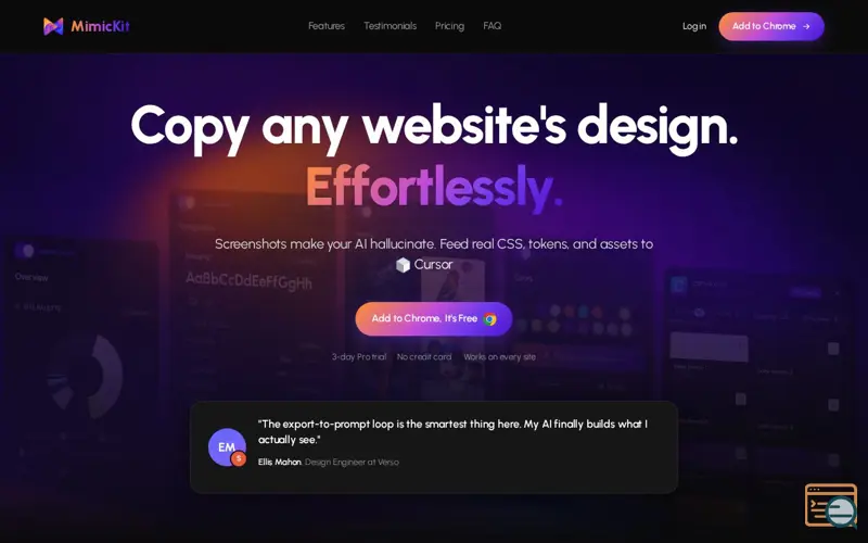 Screenshot of MimicKit