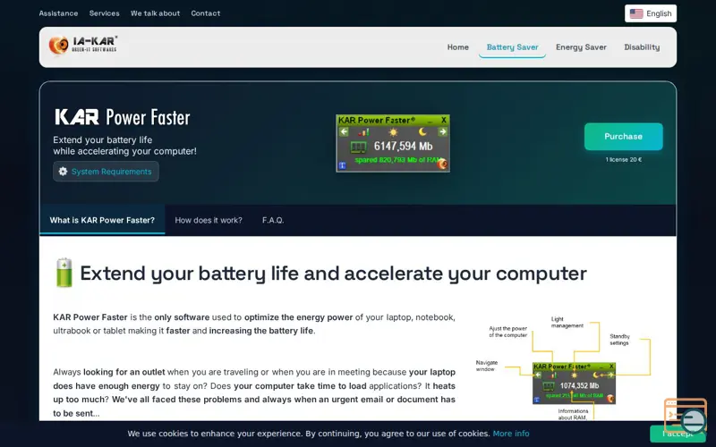 Screenshot of KAR Power Faster