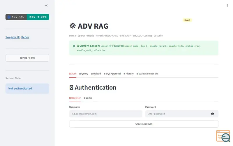 Screenshot of Streamlit