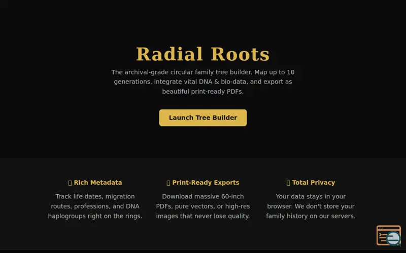 Screenshot of Radial Roots