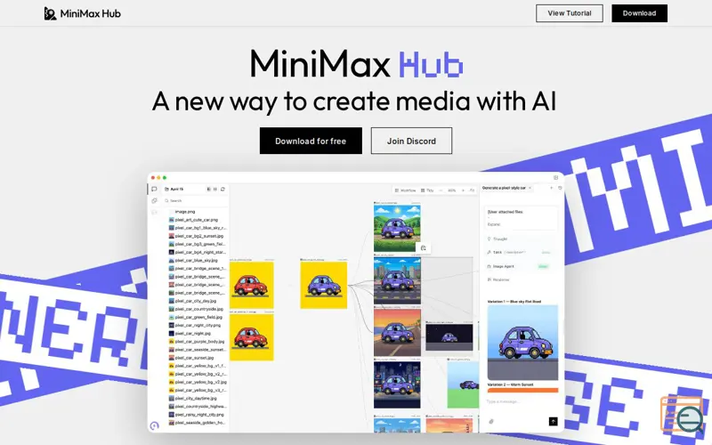 Screenshot of MiniMax Hub