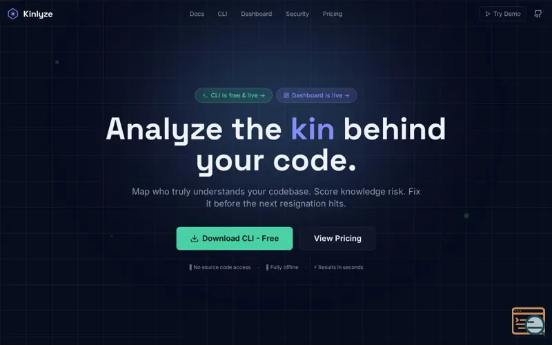 Screenshot of Kinlyze