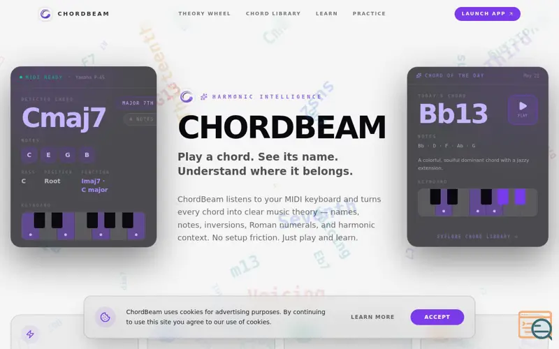 Screenshot of ChordBeam