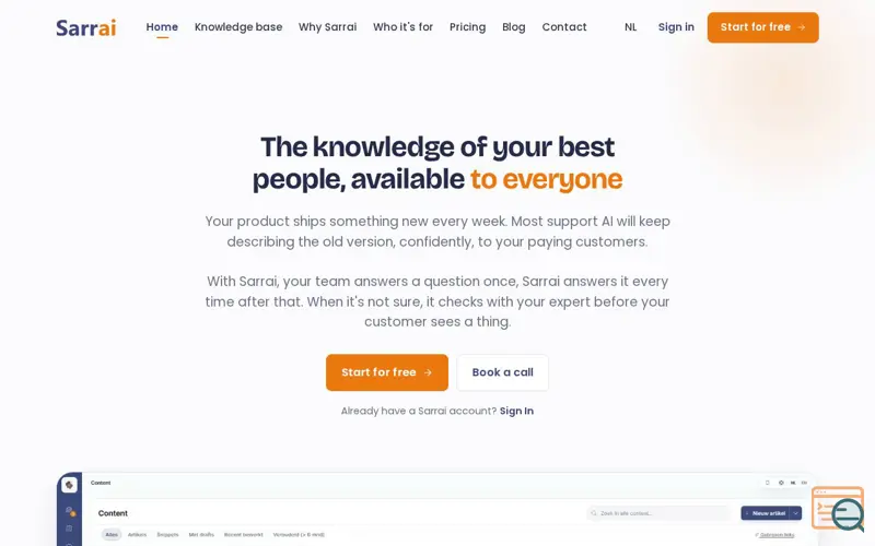 Screenshot of Sarrai