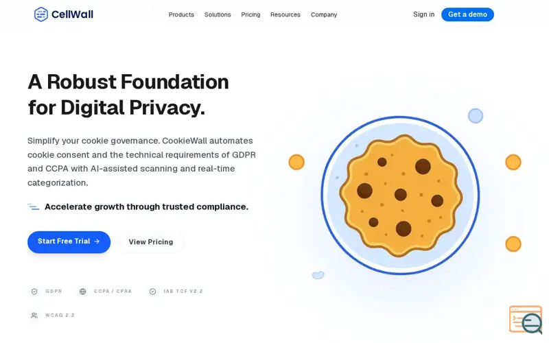 Screenshot of CookieWall - by CellWall
