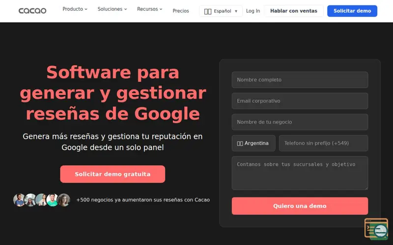 Screenshot of Cacao