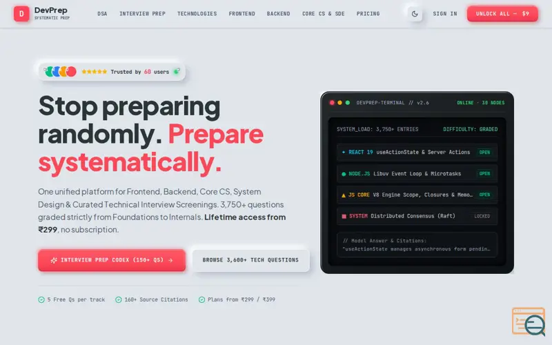 Screenshot of DevPrep