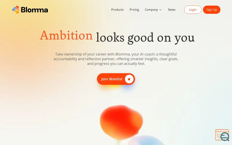 Screenshot of Blomma