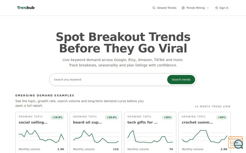 Screenshot of Trenzhub