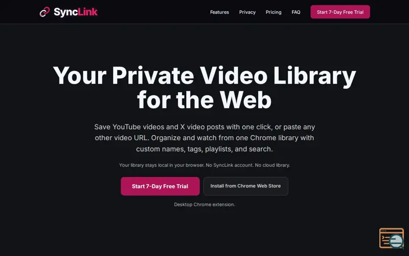 Screenshot of SyncLink