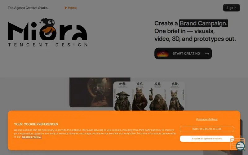 Screenshot of Miora