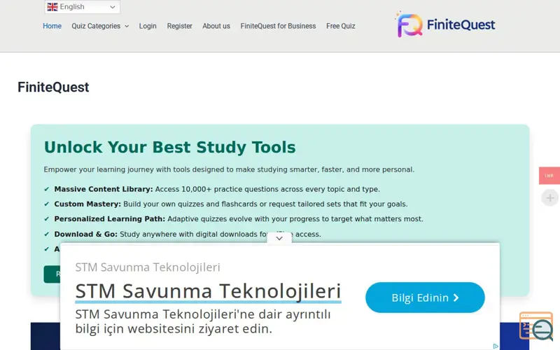 Screenshot of FiniteQuest