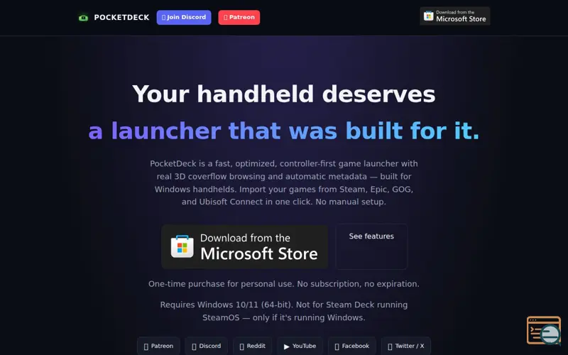 Screenshot of PocketDeck