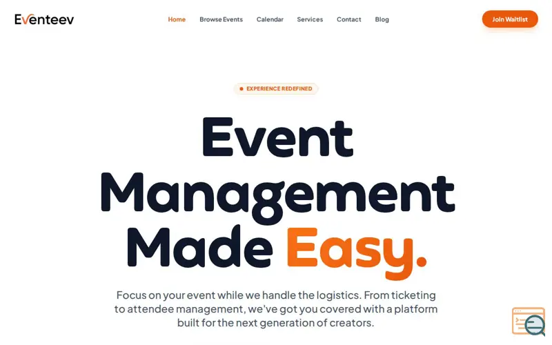 Screenshot of Eventeev