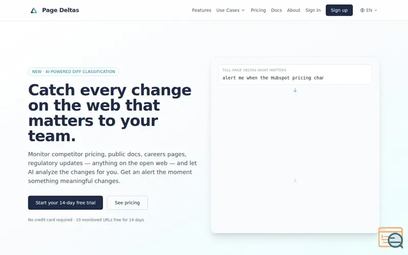 Screenshot of Page Deltas