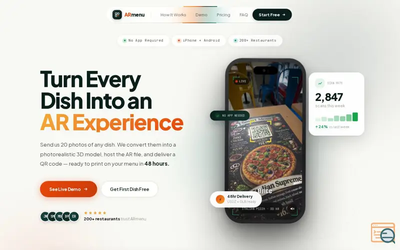 Screenshot of ARmenu