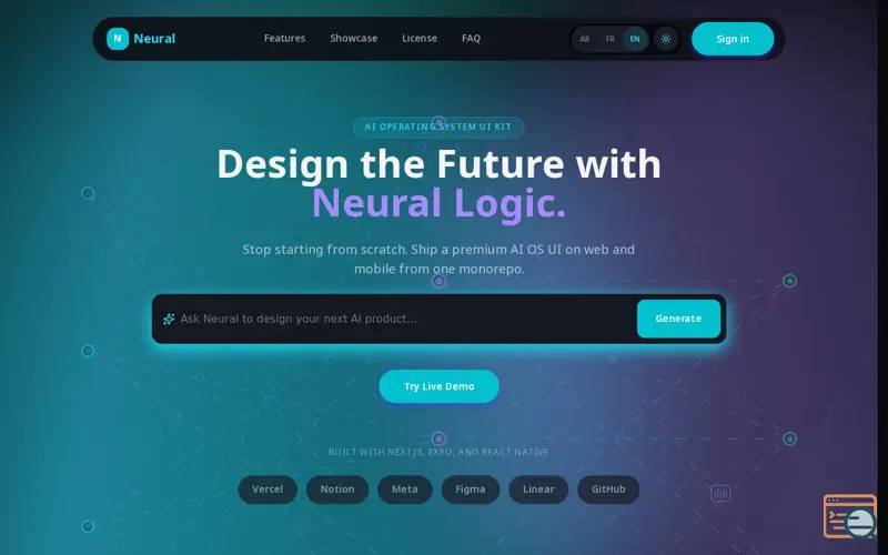 Screenshot of Neural Workspace