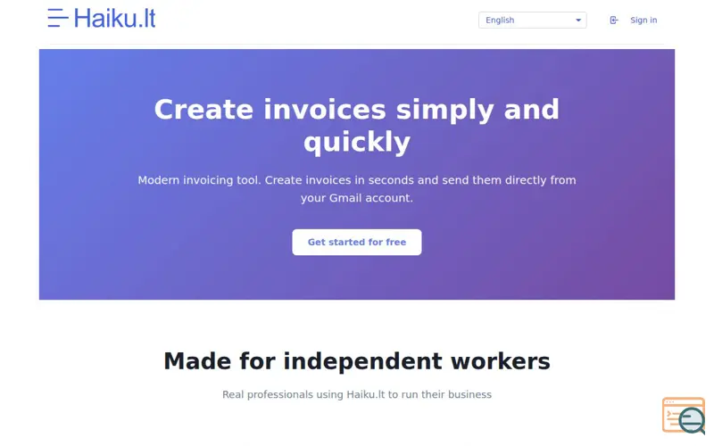 Screenshot of Haiku.lt, a launch using Serveriai DNS