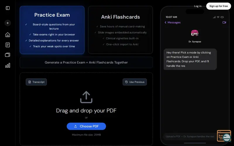 Screenshot of SynapticRecall
