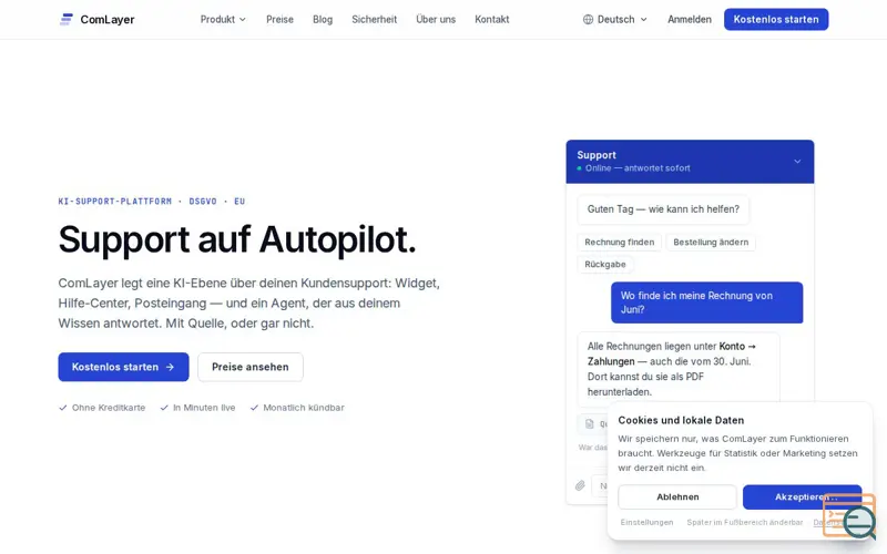 Screenshot of ComLayer