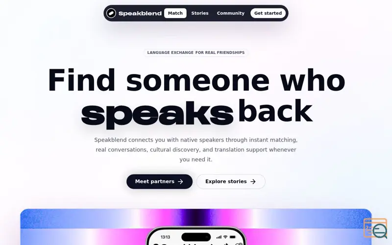 Screenshot of Speakblend - Language Friends!