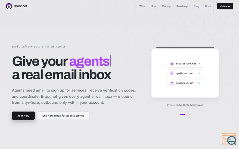 Screenshot of Broodnet