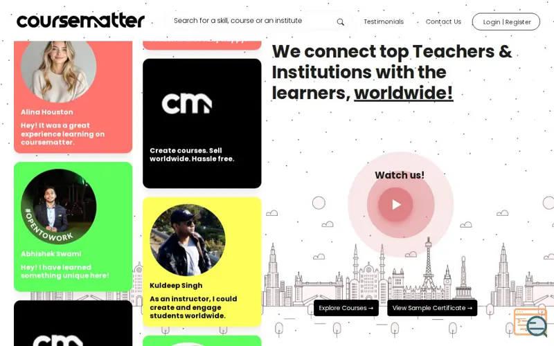 Screenshot of coursematter