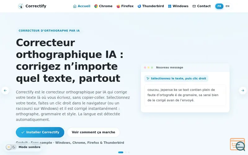 Screenshot of Correctify