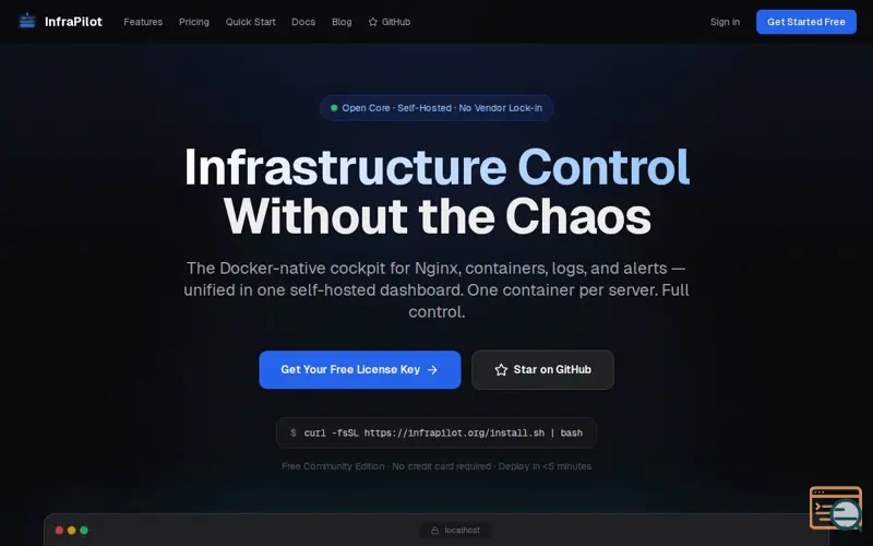 Screenshot of InfraPilot