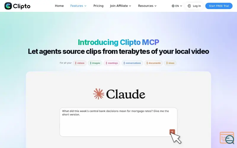 Screenshot of Clipto MCP
