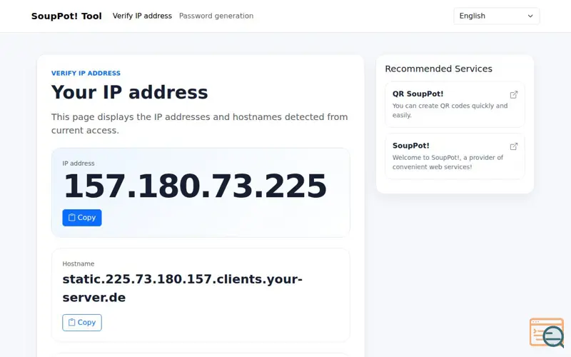 Screenshot of Souppot Tools Hub – Fast, Free Utilities, a launch using Amazon Linux