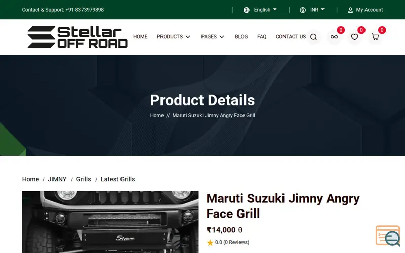 Screenshot of Maruti Suzuki Jimny Angry Face Grill