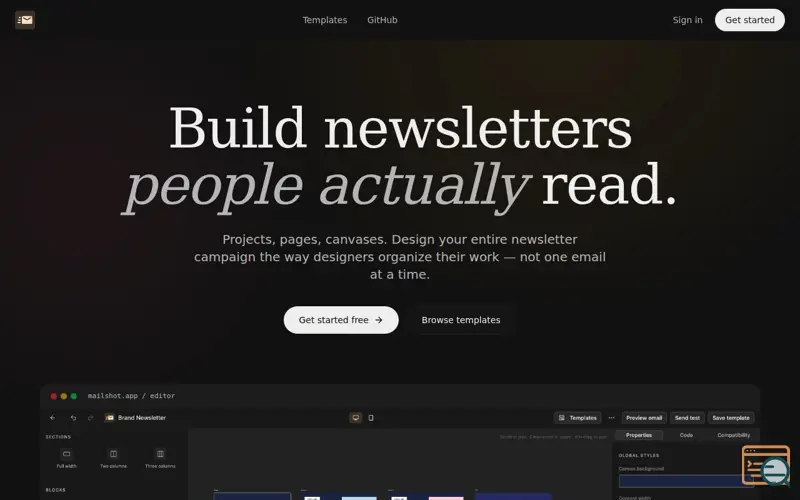 Screenshot of MailShot