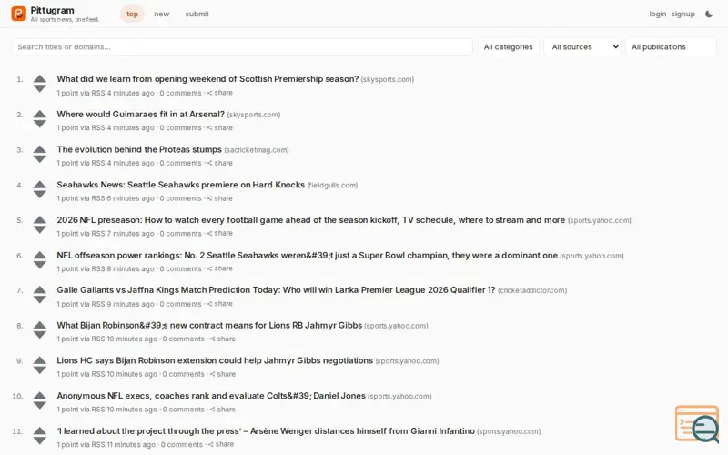 Screenshot of Pittugram