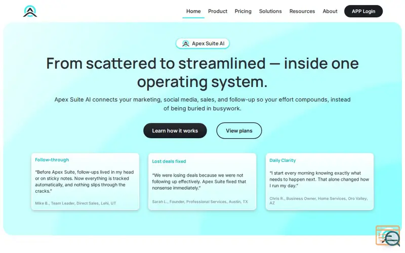 Screenshot of ApexSuiteAI