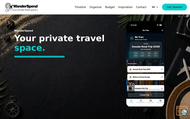 Screenshot of WanderSpend