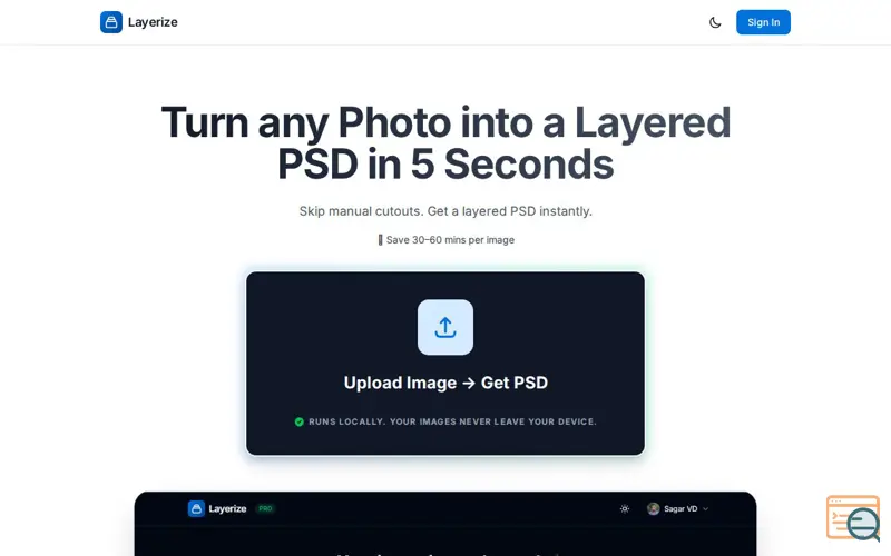 Screenshot of Layerize