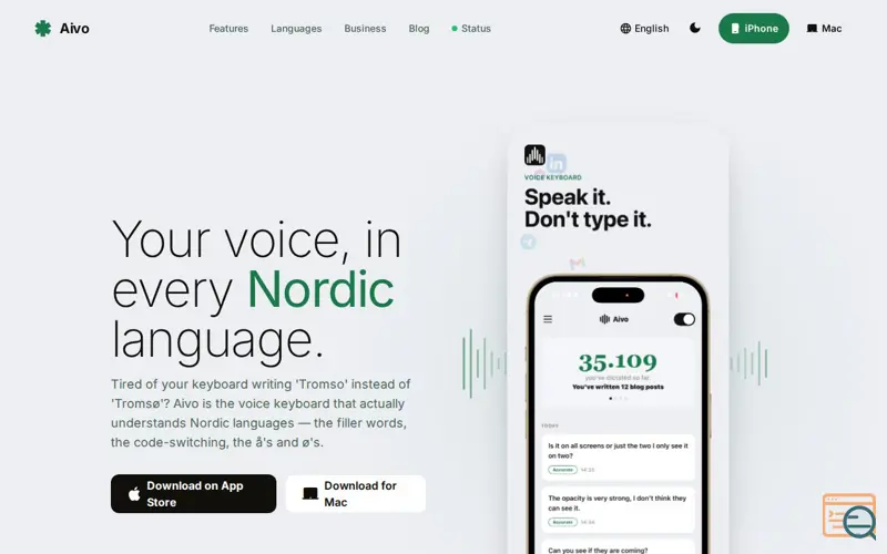 Screenshot of Aivo