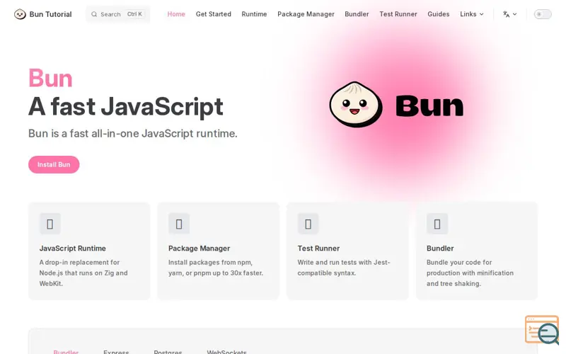 Screenshot of Bun