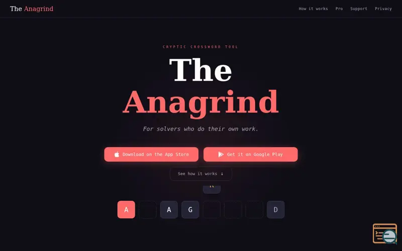 Screenshot of The Anagrind