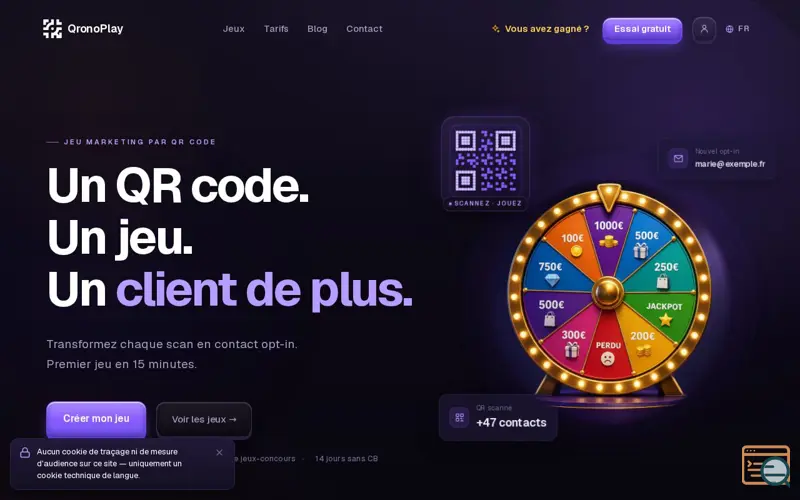 Screenshot of QronoPlay