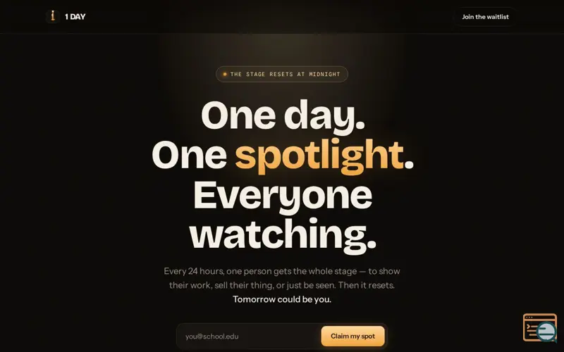 Screenshot of 1Day – One spotlight, every 24 hours