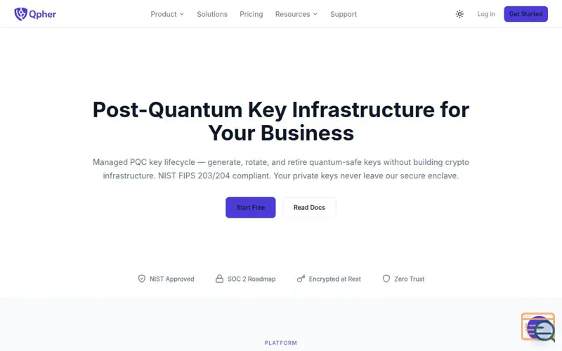Screenshot of Qpher